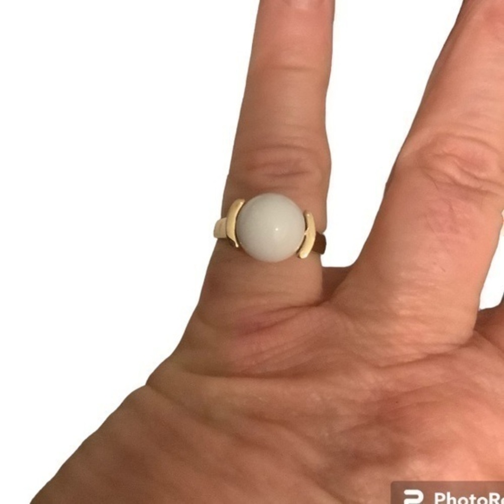 - Gold over sterling silver spinner bead ring